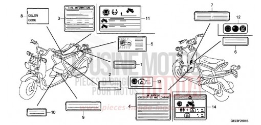 ETIQUETTE DE PRECAUTIONS (NPS505/6) NPS505 de 2005